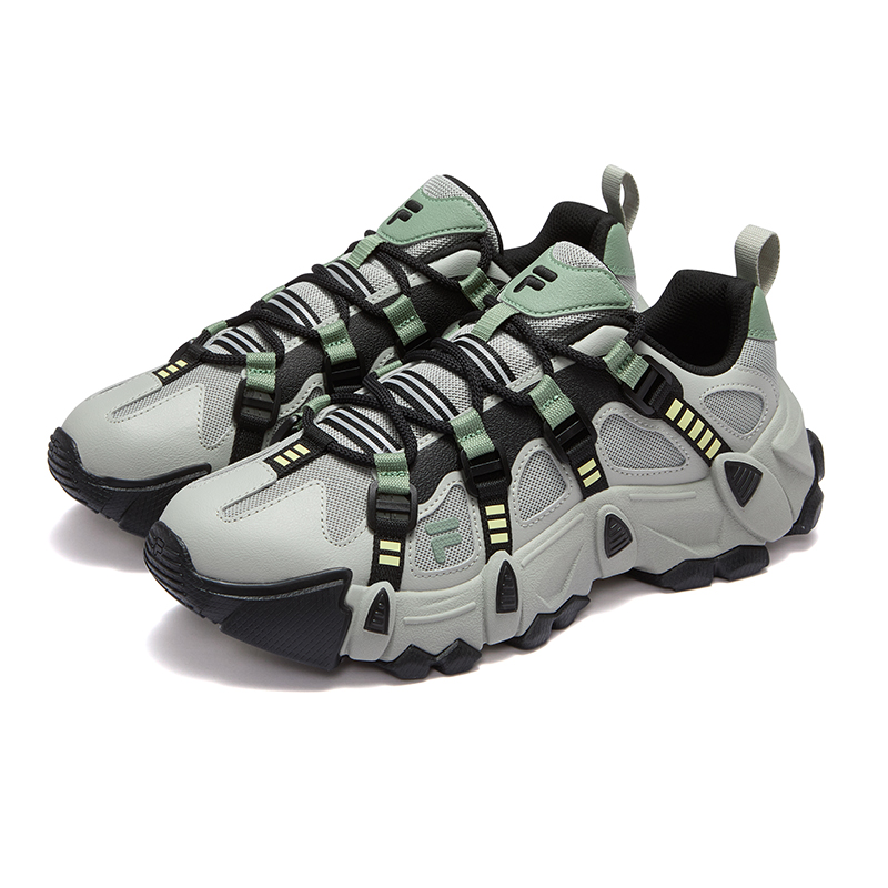 Футболка EXOCET Mountains Shoes Mountains Shoes Low Top Повседневная обувь Мужская Мягкая Ива Шелк Серый Черный FILA FUSION, Мягкая Ива Серый/Черный — фото 2