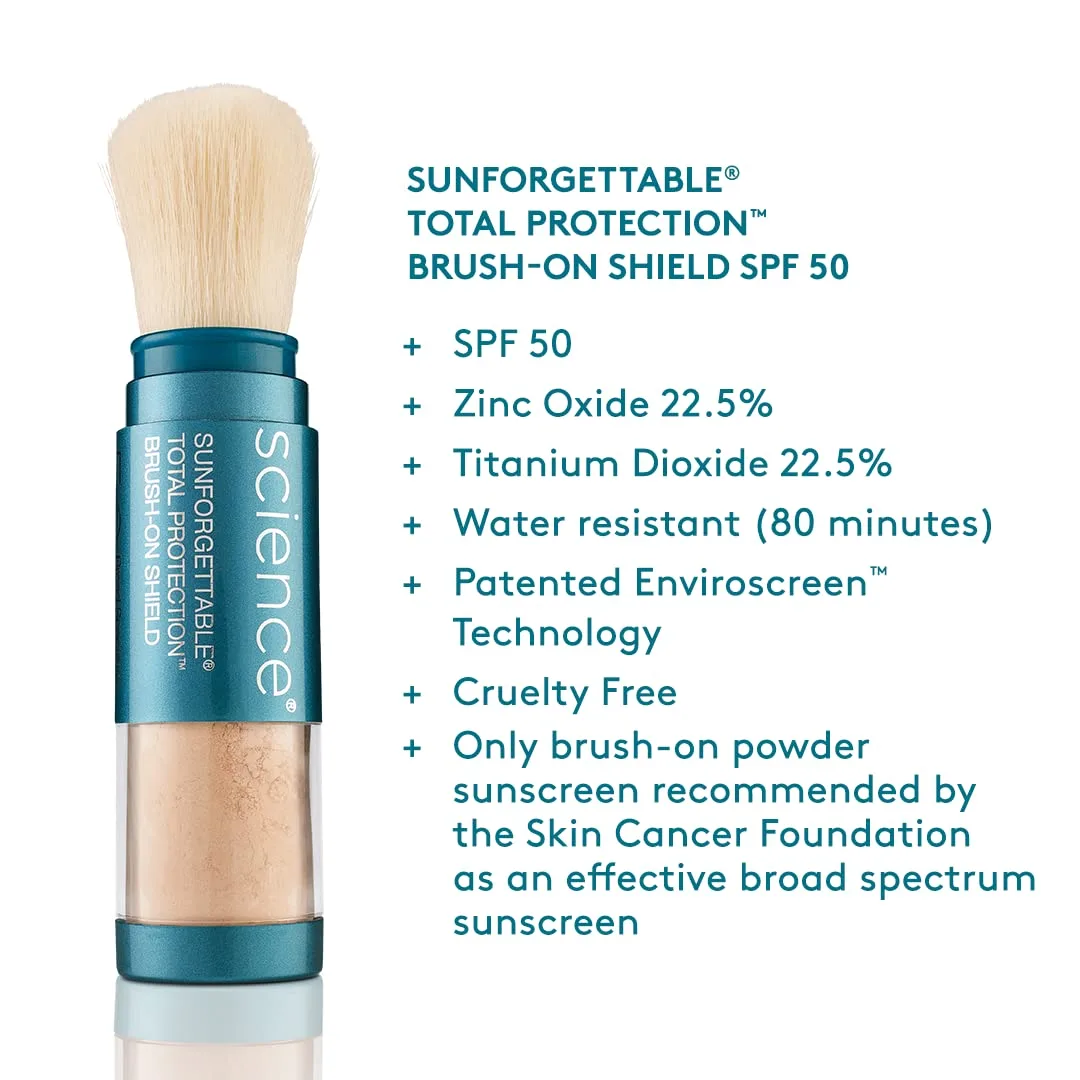 Минеральная солнцезащитная пудра Colorescience с кисточкой для чувствительной кожи, Deep — фото 2