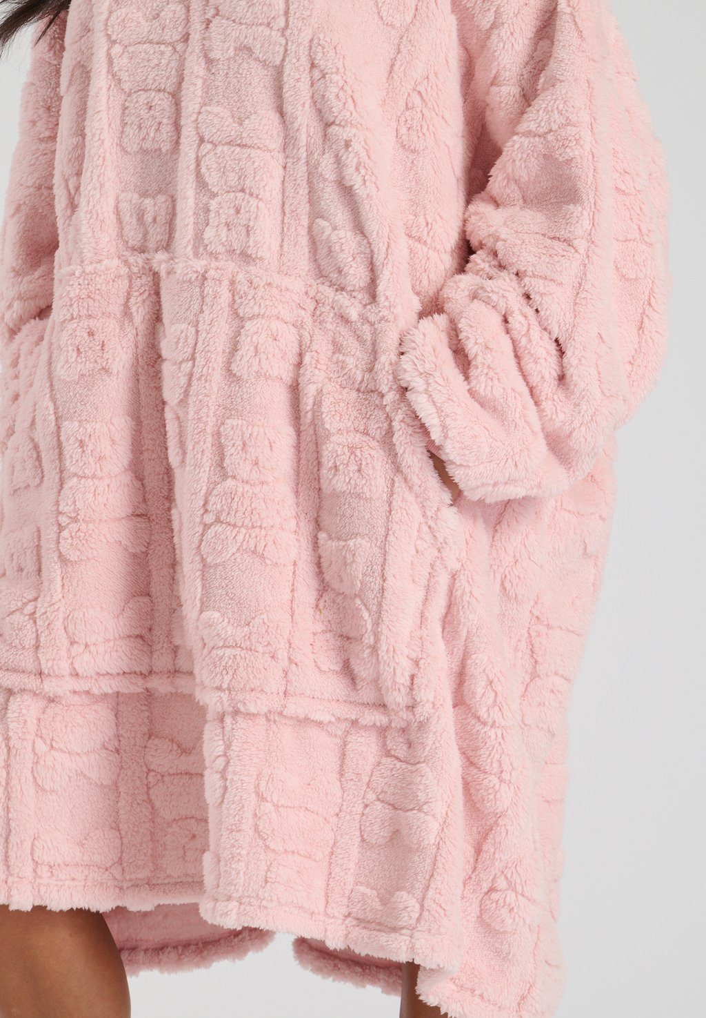 

Ночная рубашка SHERPA TEDDY CUT SNUGGLE HOODIE Loungeable, розовый