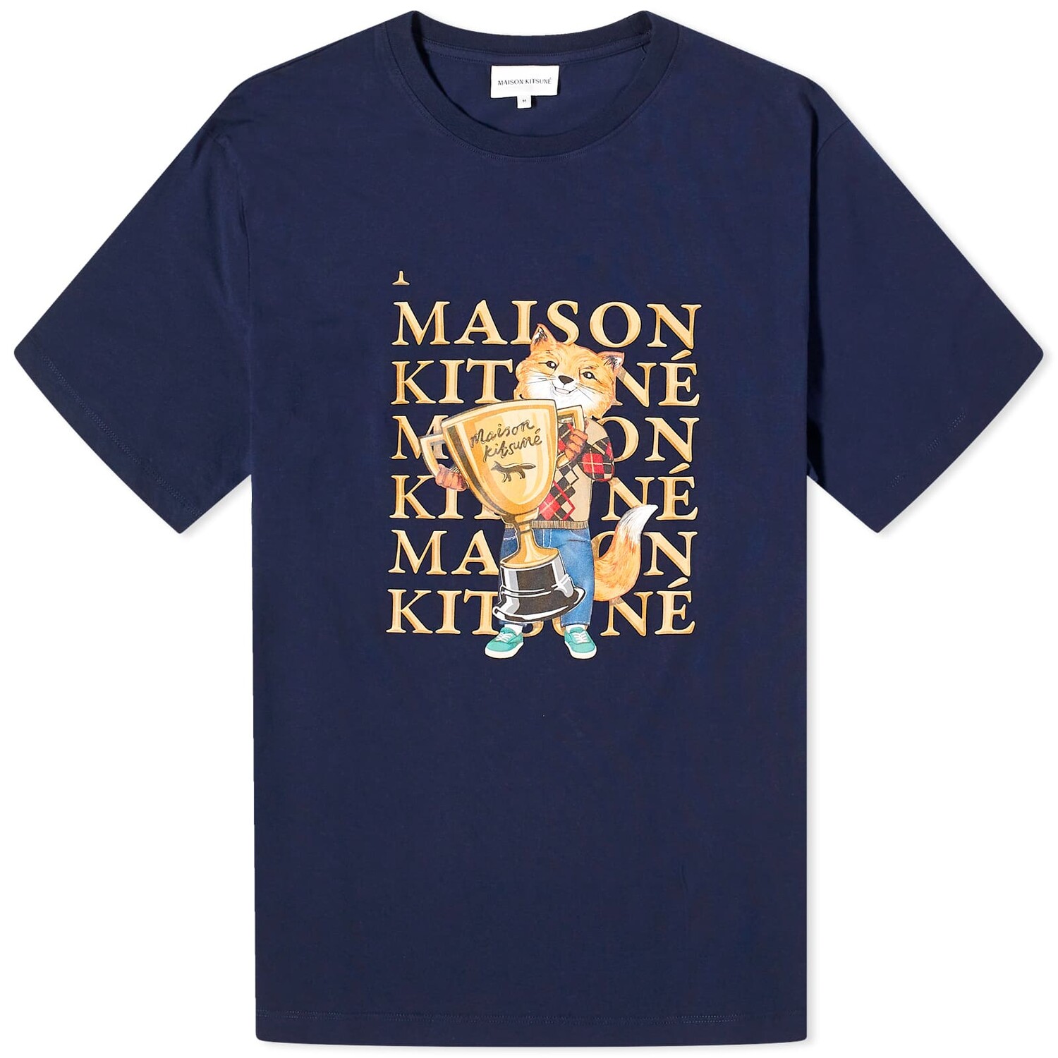 

Футболка Maison Kitsune Fox Champion Regular, темно-синий