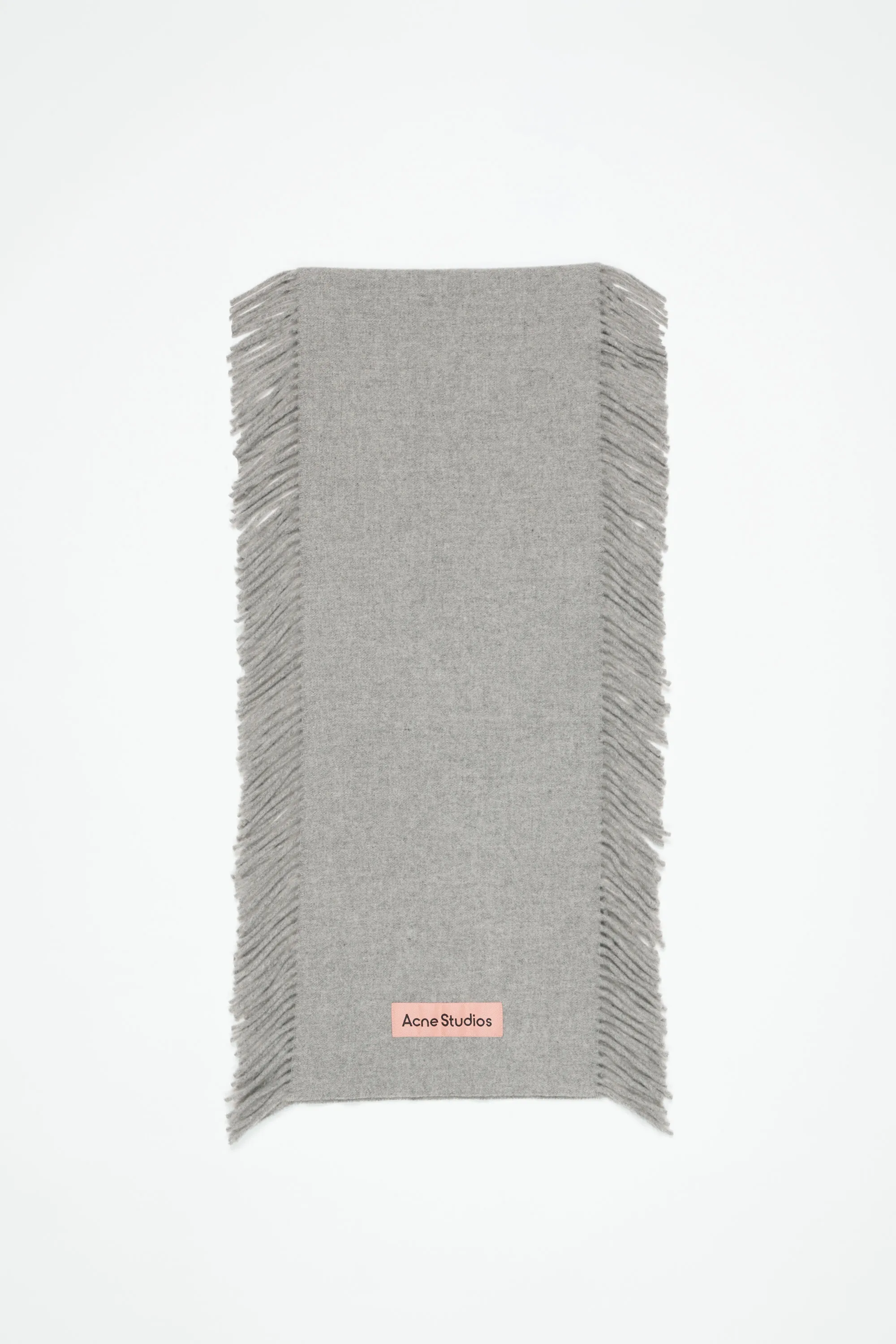 

Шерстяной шарф с бахромой Acne Studios, Light Grey Melange