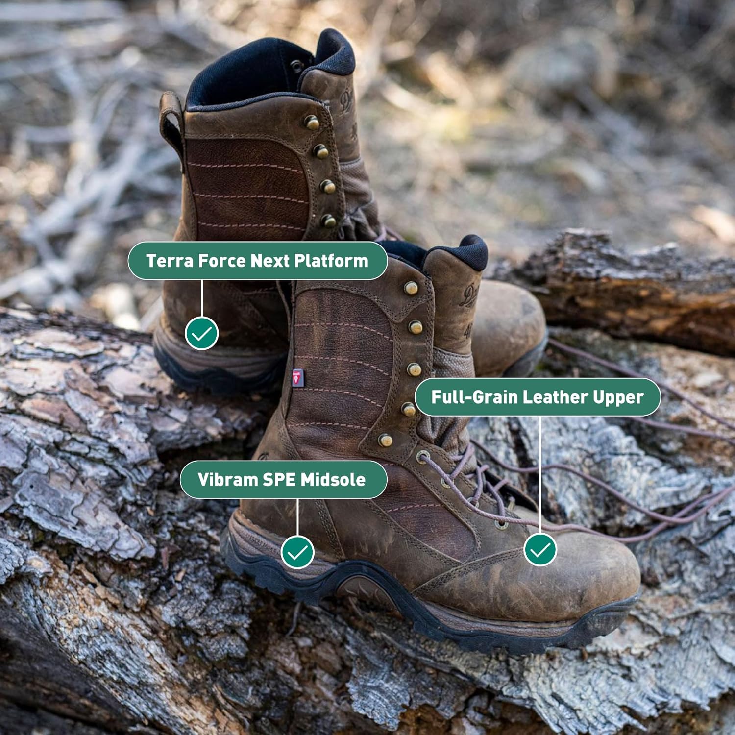 Мужские охотничьи ботинки Danner Pronghorn 8" 400G с Gore-Tex, коричневый — фото 2