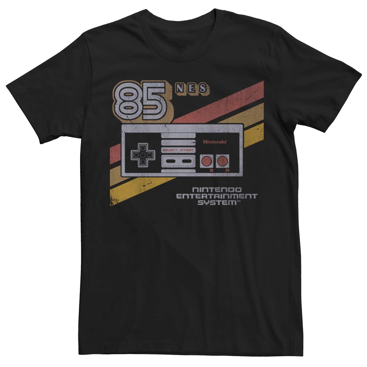 

Мужская винтажная футболка с короткими рукавами для контроллера Nintendo NES '85 Licensed Character, черный