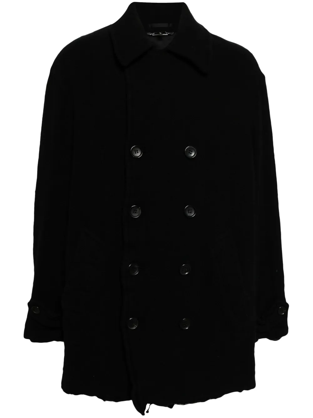 

Двубортное пальто Black Comme Des Garçons, черный