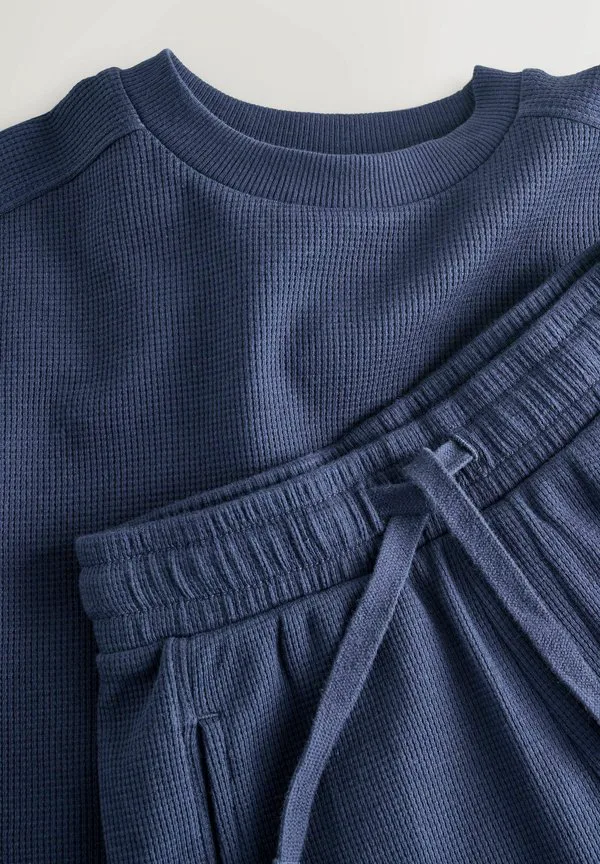 Спортивные штаны с коротким рукавом и текстурированной поверхностью Next, Navy Blue — фото 2