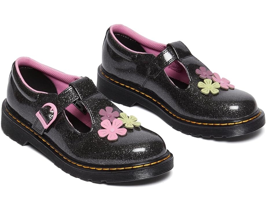 

Оксфорды Dr. Martens Kid's Collection Polley, цвет Black Glitter