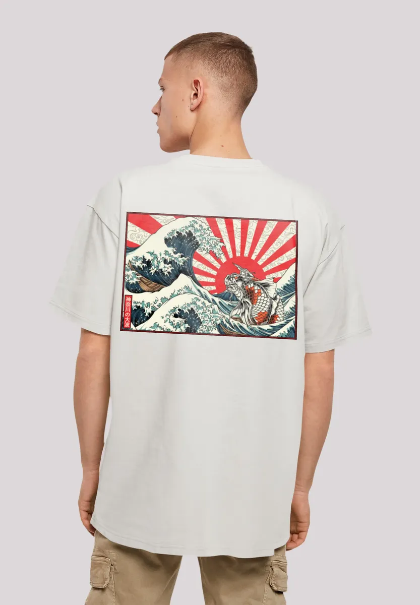 

F4NT4STIC Футболка "Kanagawa Wave Japan", принт, цвет Lightasphalt