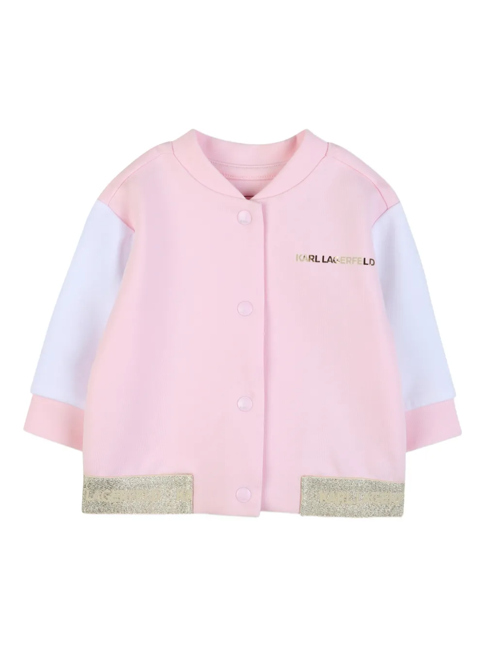 Спортивный костюм Ikon Choupette в стиле колор-блок Karl Lagerfeld Kids, розовый — фото 3