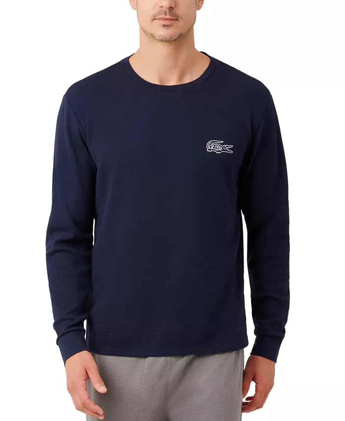 

мужская термофутболка с длинным рукавом Small Croc Lacoste, синий