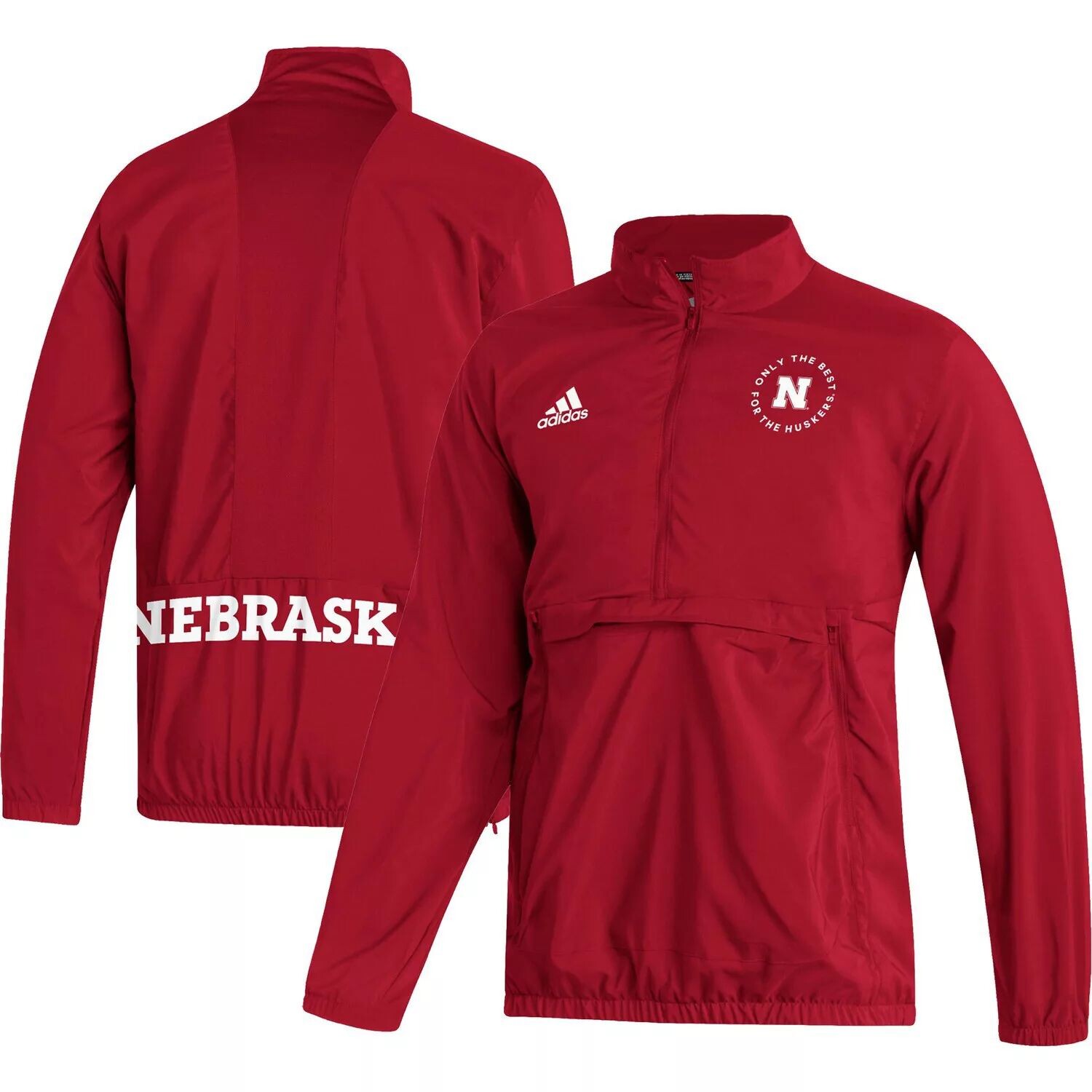 

Мужская куртка Scarlet Nebraska Huskers на молнии AEROREADY adidas