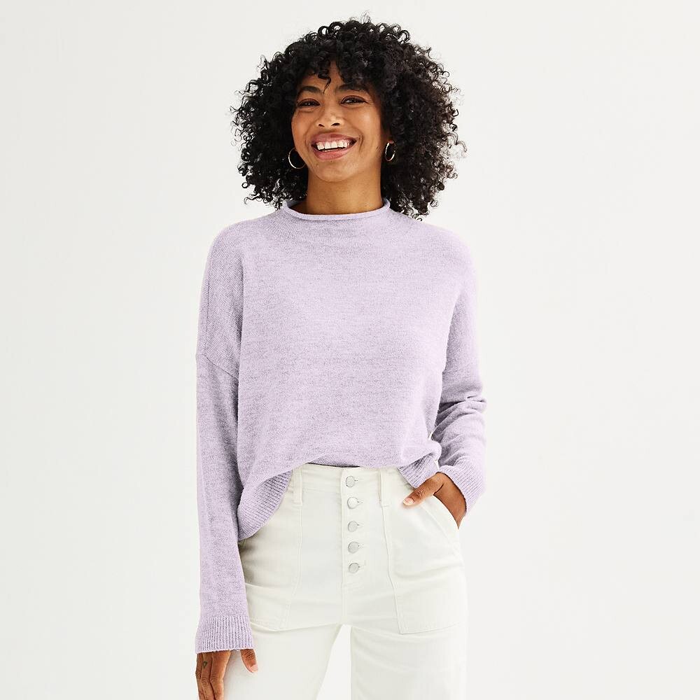 

Женский свитер Sonoma Goods For Life с воротником-воронкой, цвет Sonoma Lilac Heather