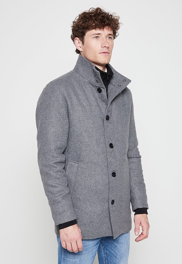 

Зимнее пальто JWHDUANE WOOL JACKET Jack & Jones, темно-серый меланж