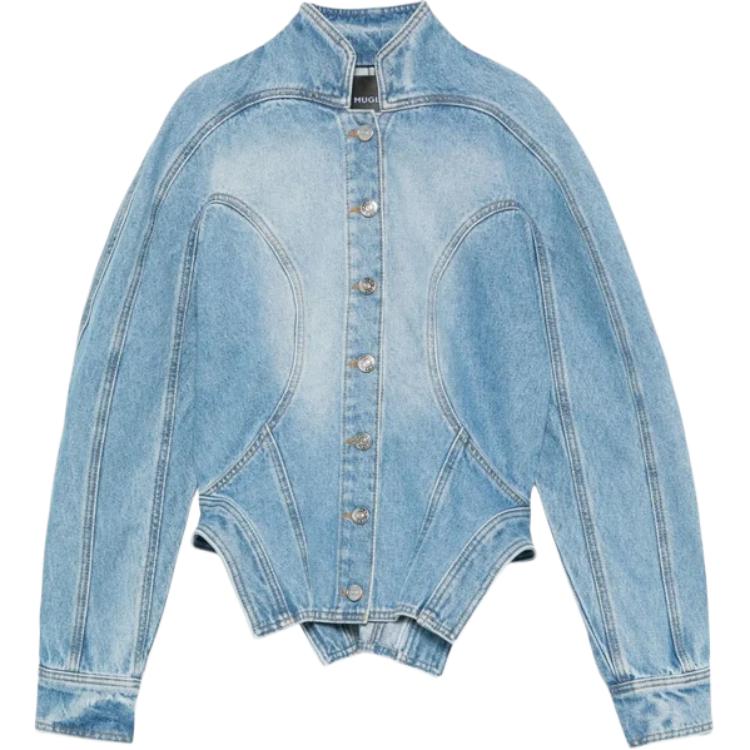 

Джинсовая куртка с застежкой на пуговицы Mugler, синий