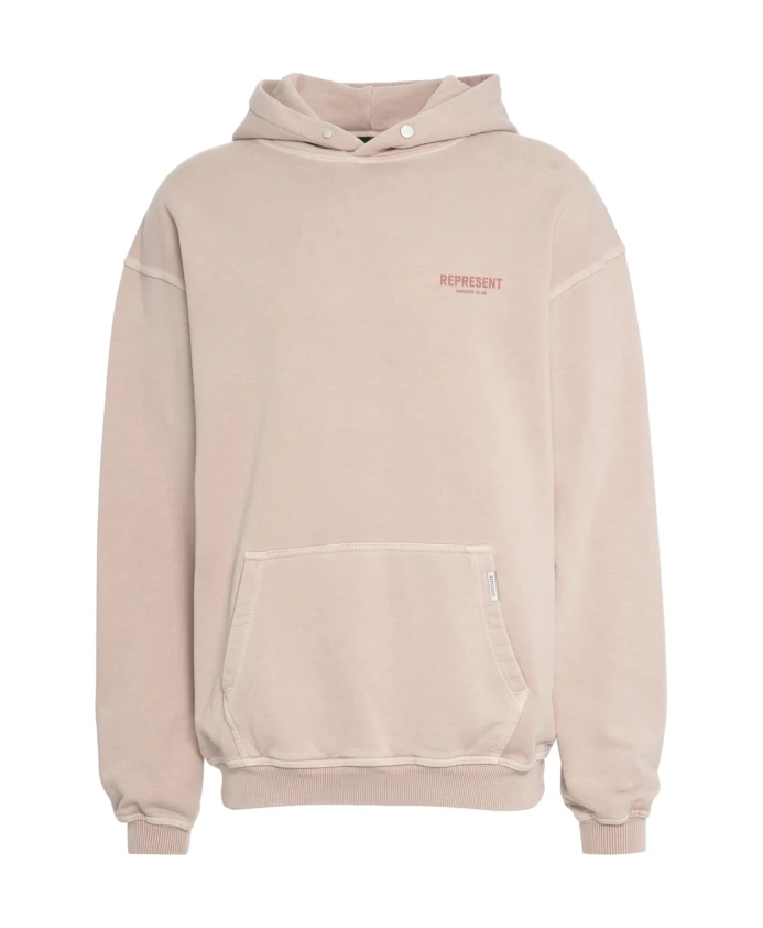 

Бежевая толстовка в повседневном стиле осень-зима 2025 Represent, бежевый