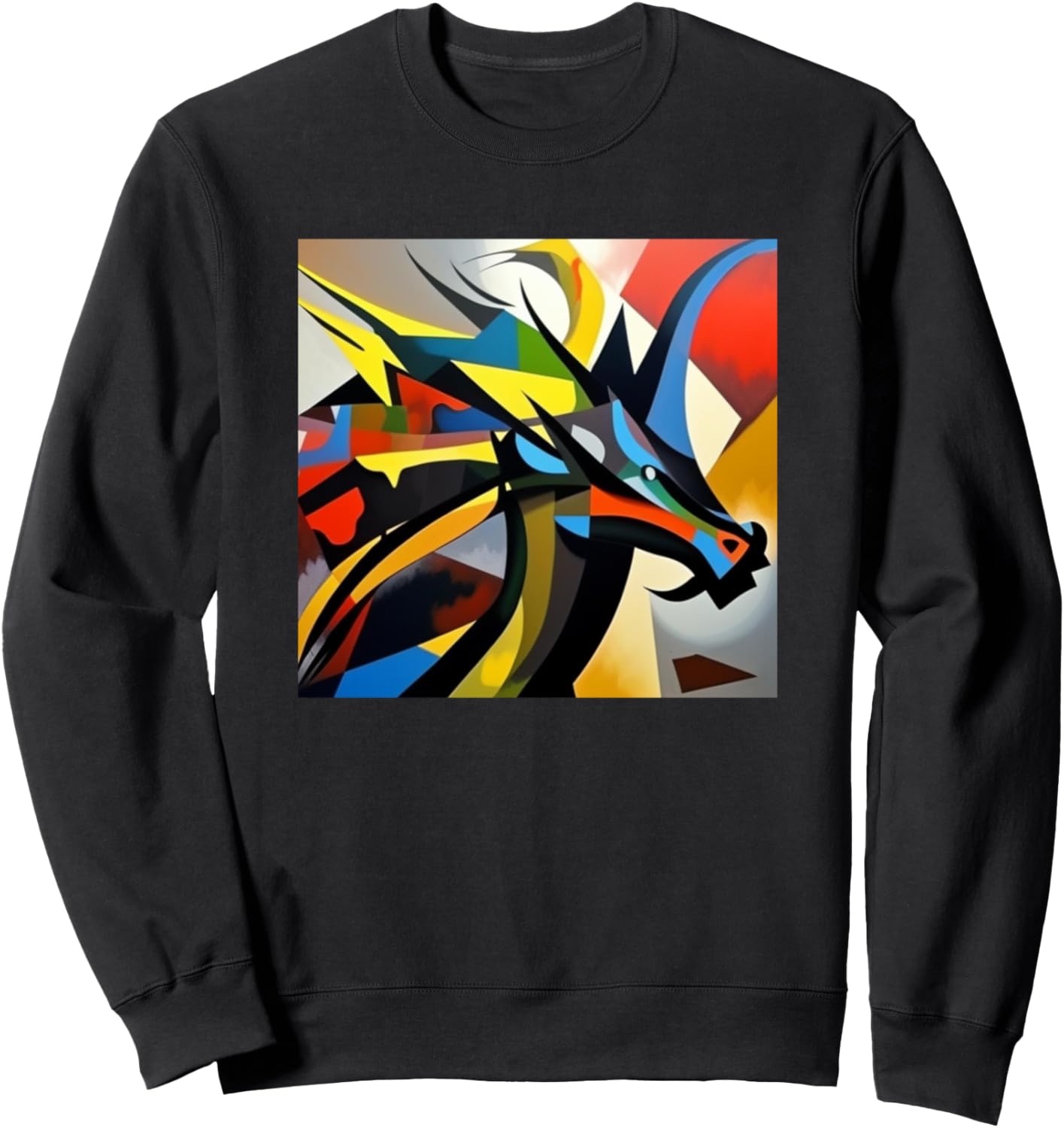 

Красочный силуэт дракона. Толстовка для любителей драконов Dragon Art Men Women Kids Boys Girls | Gift, черный