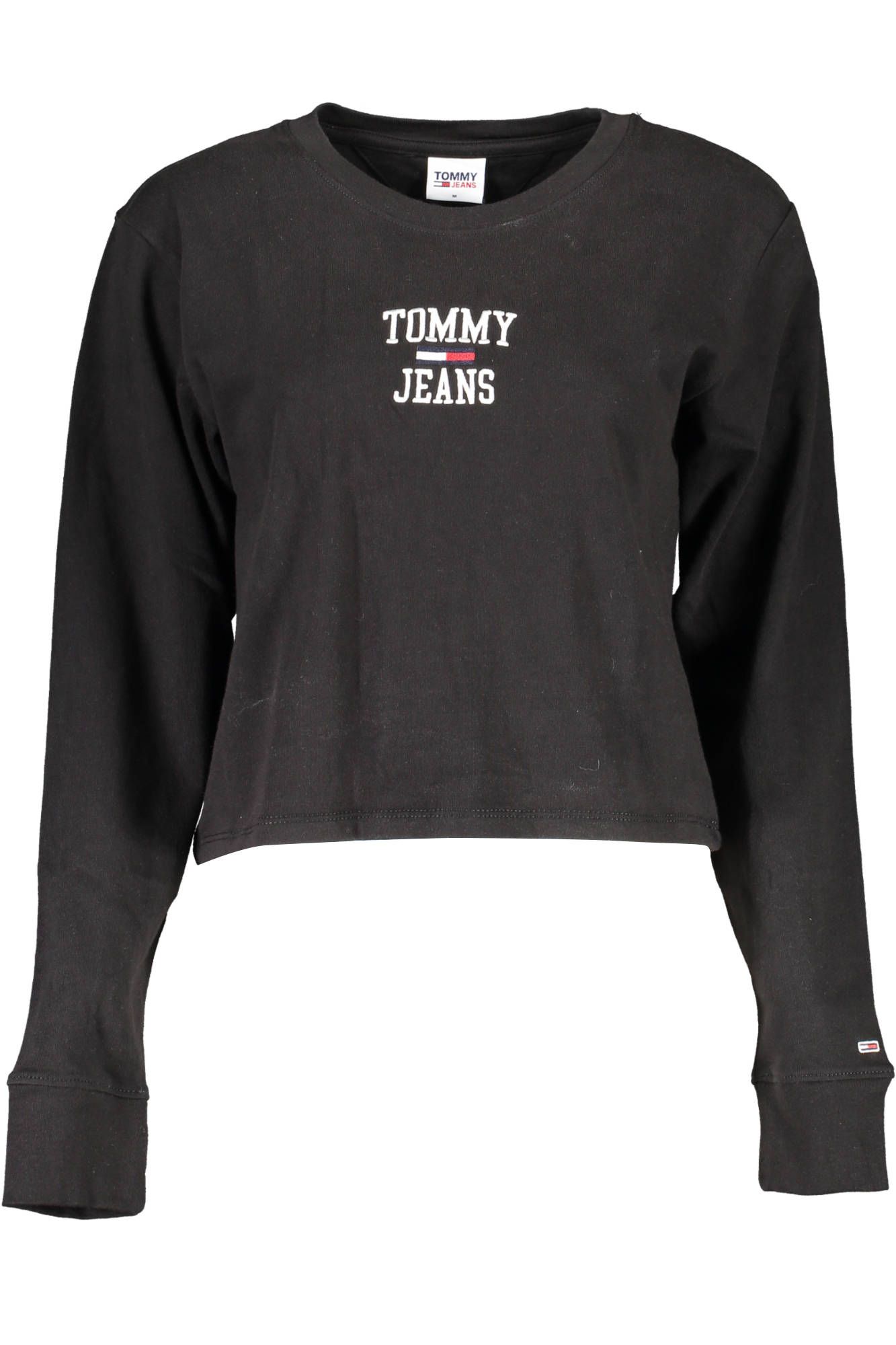 

Черная хлопковая женская футболка Tommy Hilfiger