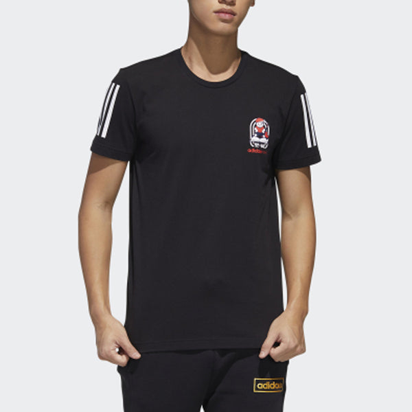 Футболка neo m gk tee1 round neck black Adidas, черный — фото 3