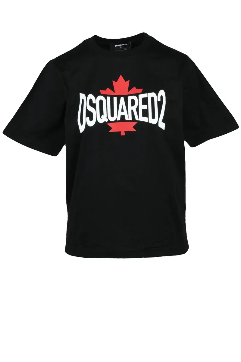 Хлопковая футболка - черная Dsquared2, Black
