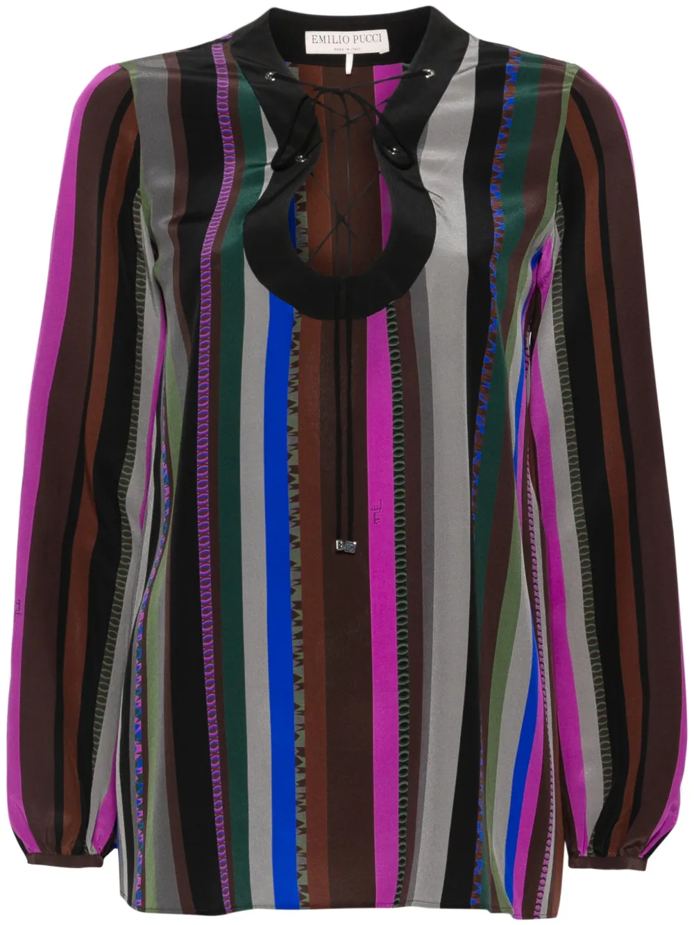 

Шелковая блузка PUCCI, коричневый