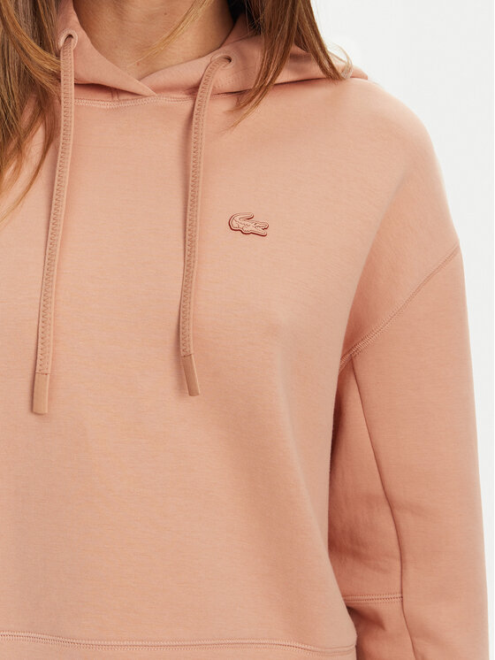 Толстовка Lacoste SF0281, свободного кроя, оранжевая — фото 4
