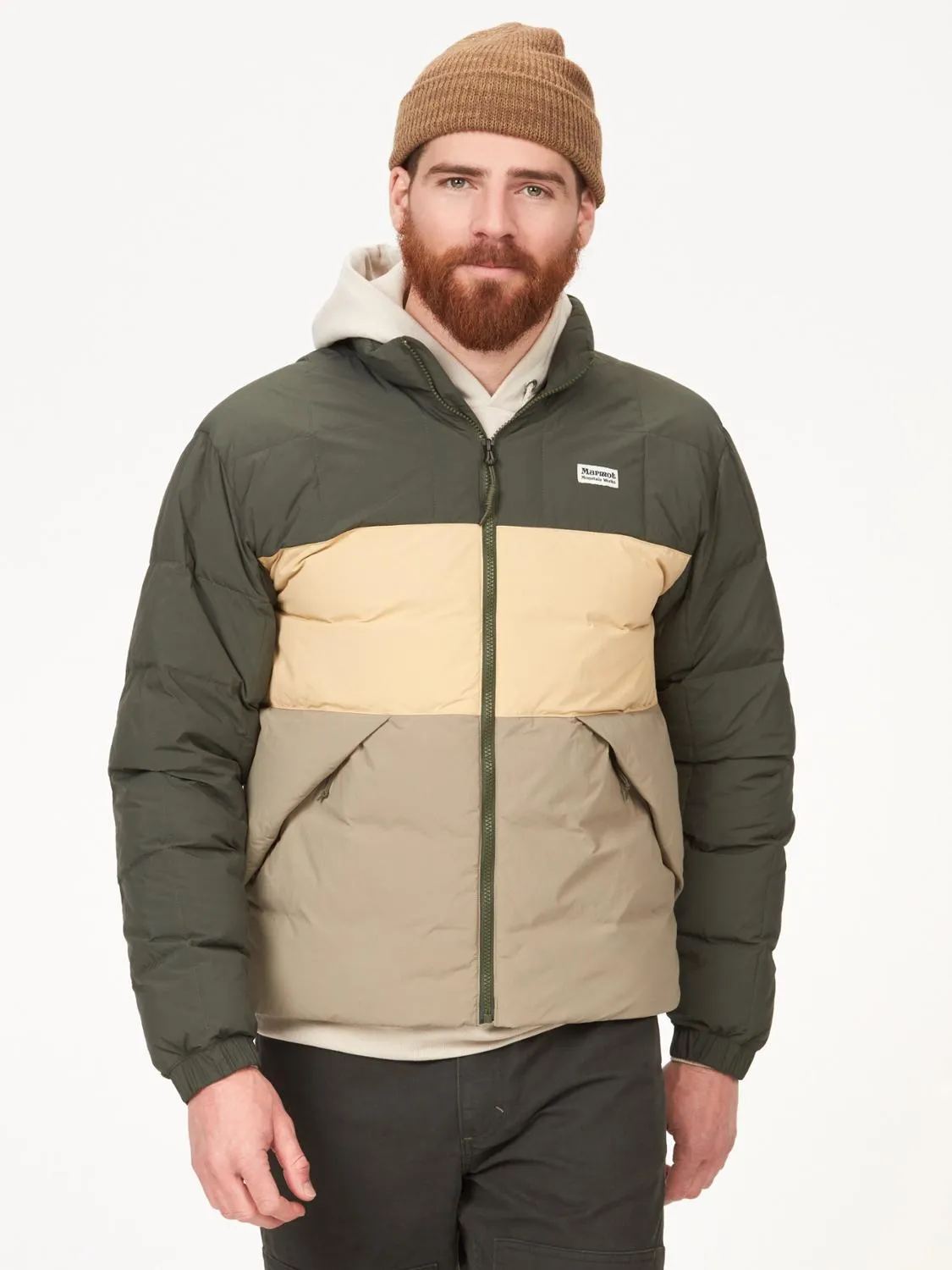 

Куртка пуховая Ares мужская Marmot, Nori/Light Oak/Vetiver