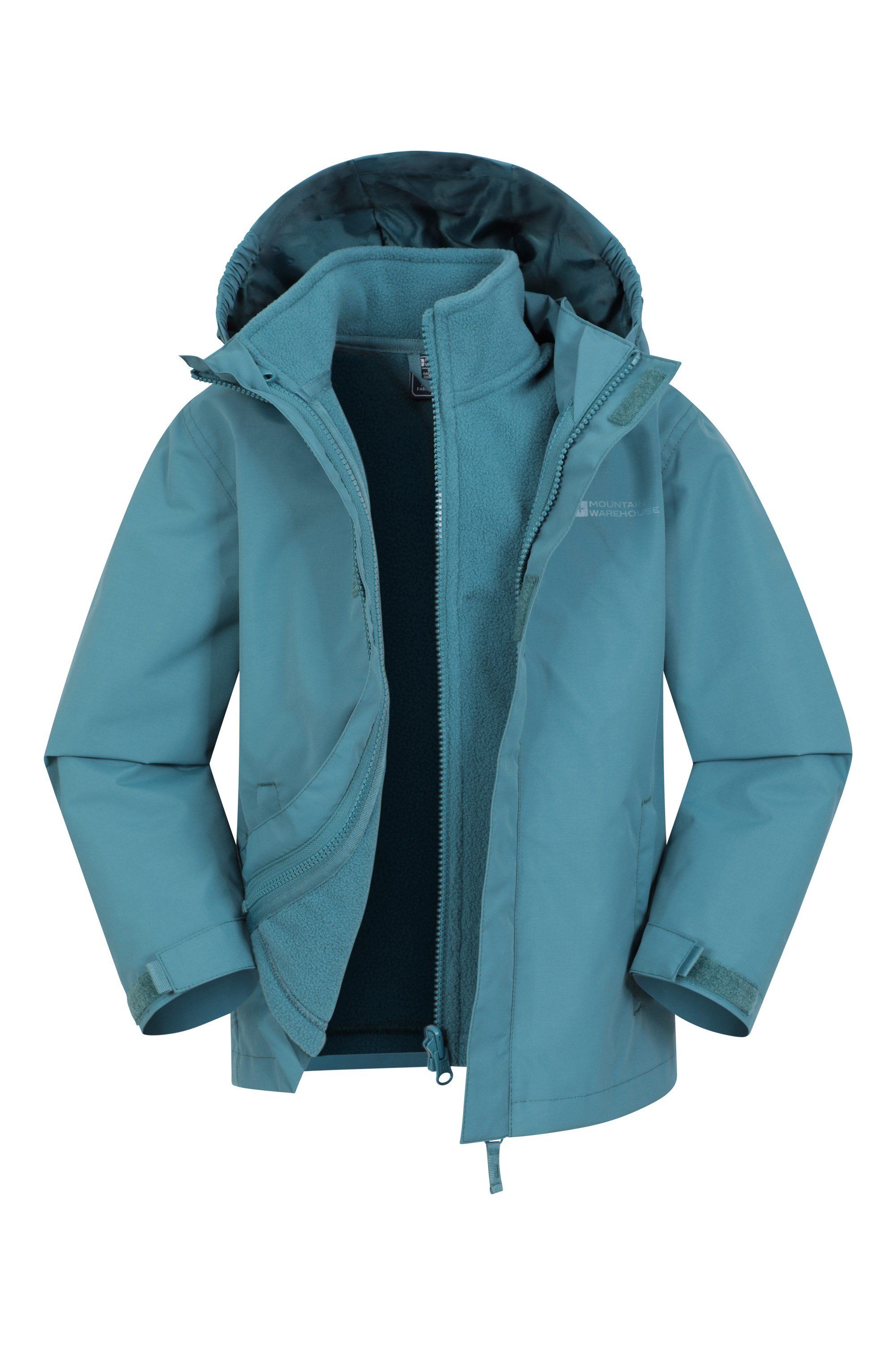 

Куртка флисовая Mountain Warehouse Fell с капюшоном, бирюзовый