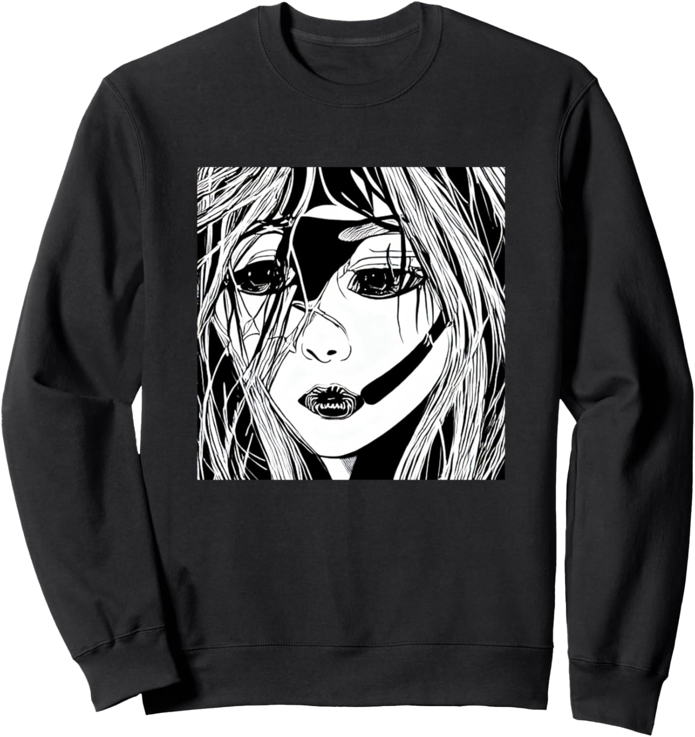 

Иллюстрация «Кибердевушка»: красочная толстовка с изображением девушки из манги и аниме Cyber Girls Fan Art Women | Girl Boy Kids Men Gift, черный