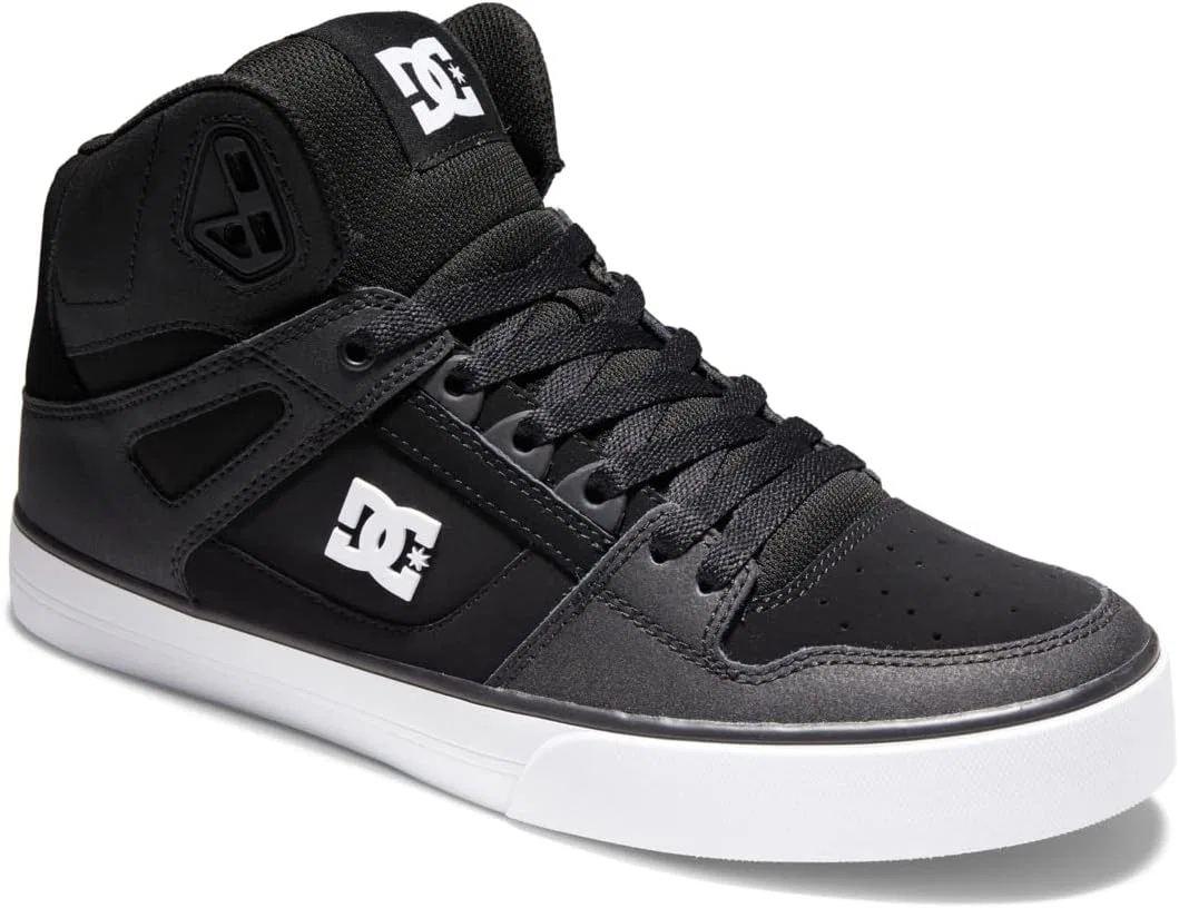 Кроссовки мужские DC Shoes Pure High Top, Black/Black/White — фото 2