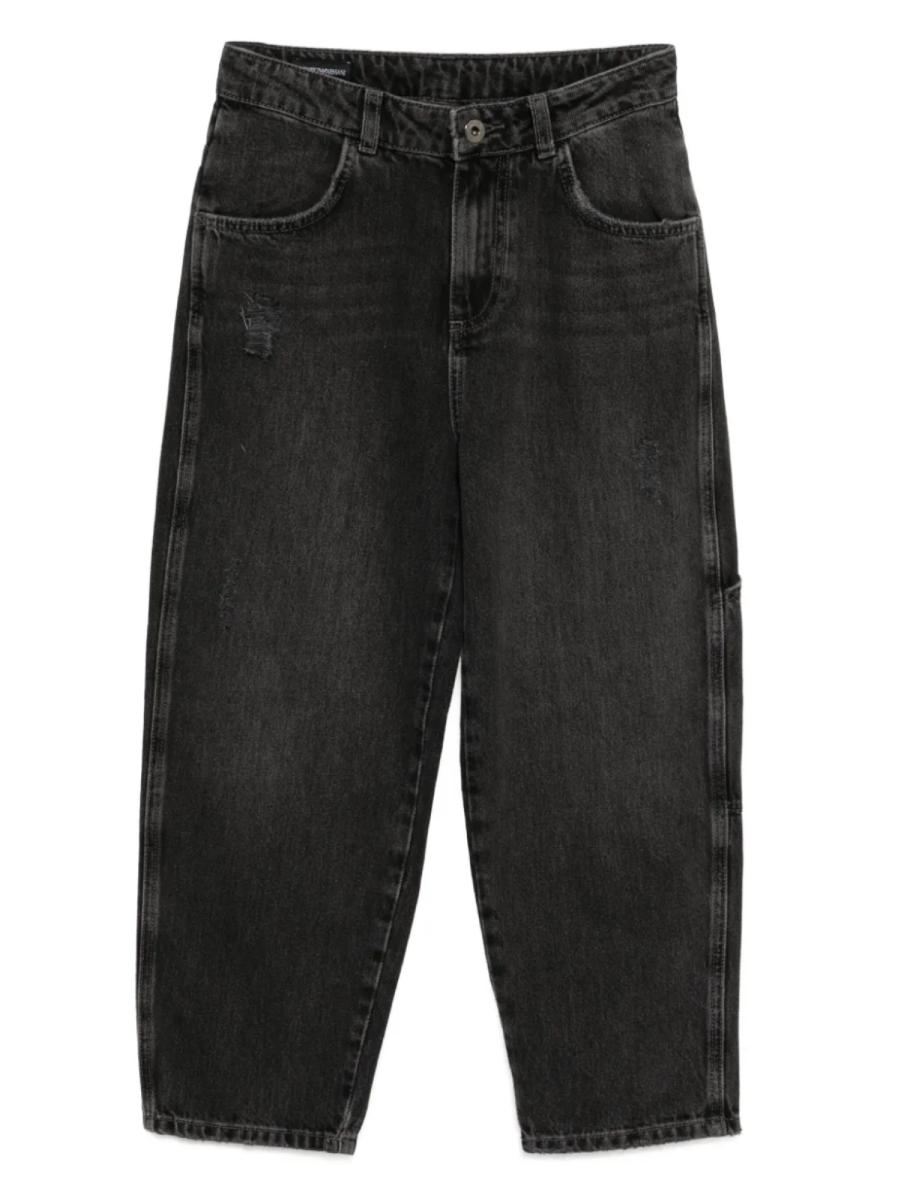 

Джинсы с эффектом потертости Emporio Armani Kids, черный