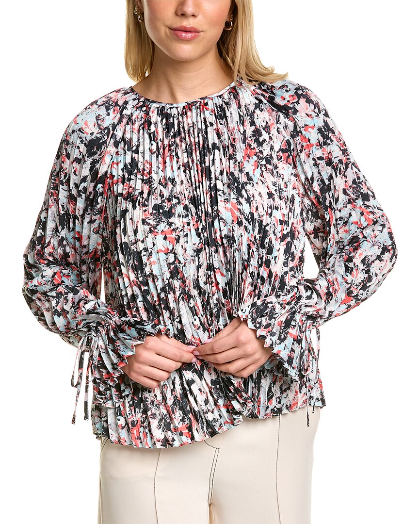 

BCBGMAXAZRIA Плиссированный топ, черный