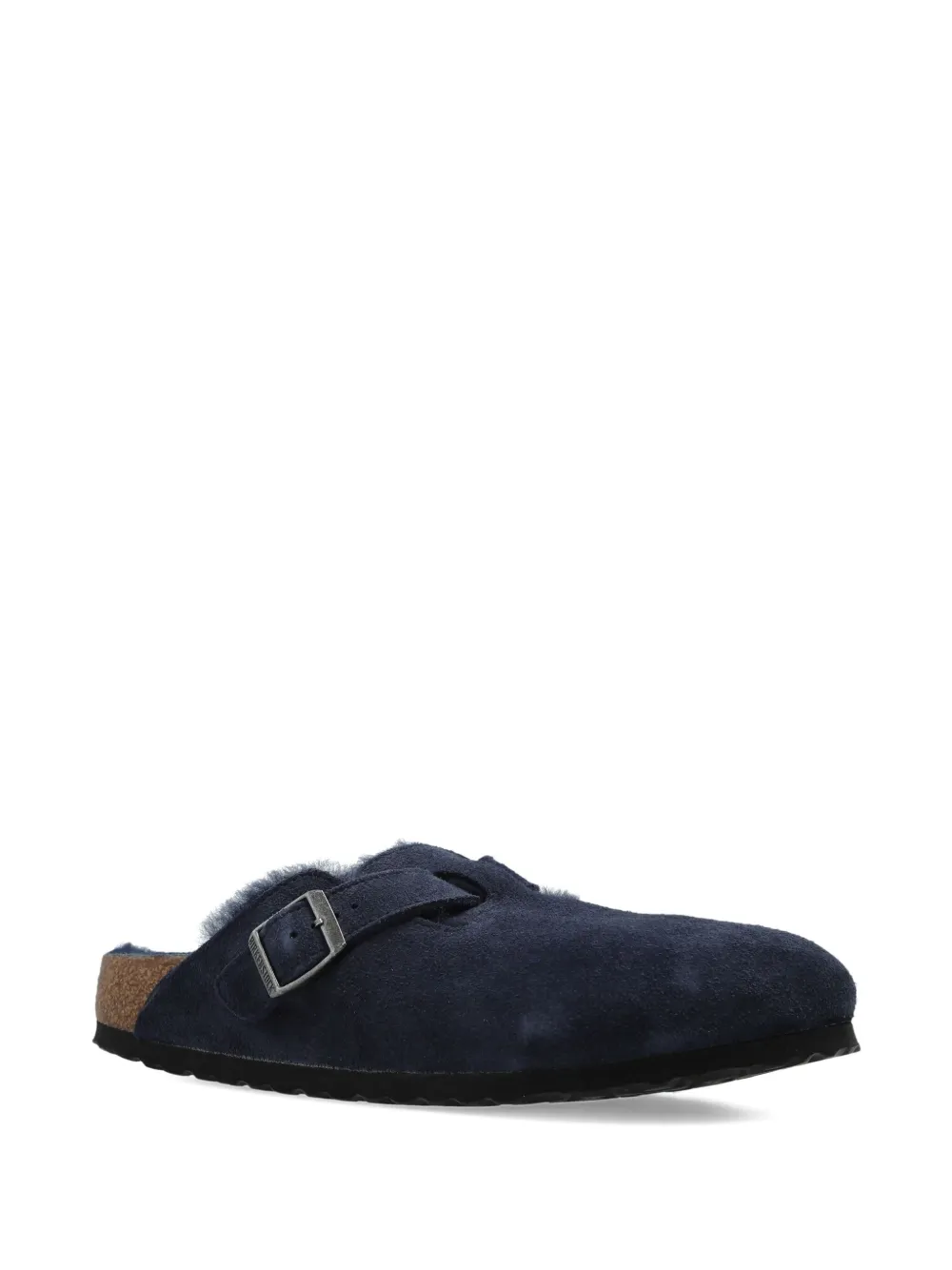Сандалии Boston из замши с отделкой из овчины BIRKENSTOCK, синий — фото 2