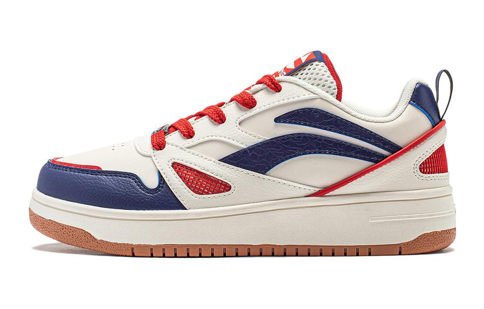 Li-Ning YOUNG Sports Life Collection кроссовки для скейтбординга детские низкие на синтетической коже с амортизацией Blue White