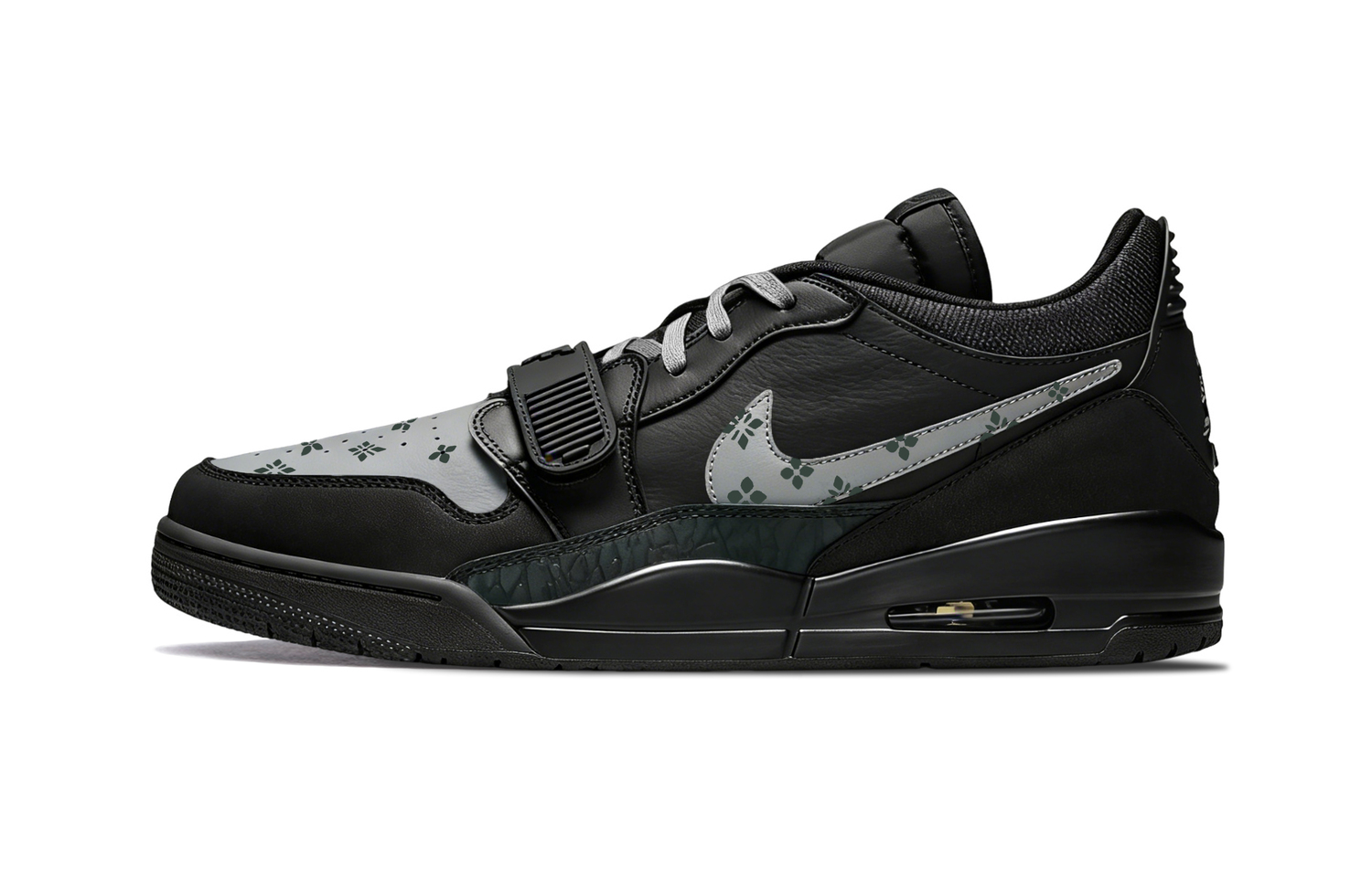 

Jordan Legacy 312 Black Sweater Leather Support Low top Vintage баскетбольные кроссовки мужские Black Gray
