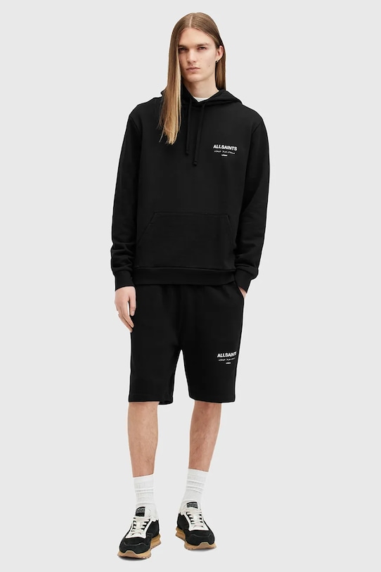 

Хлопковые шорты UNDRGRND SWEATSHORT Allsaints, черный