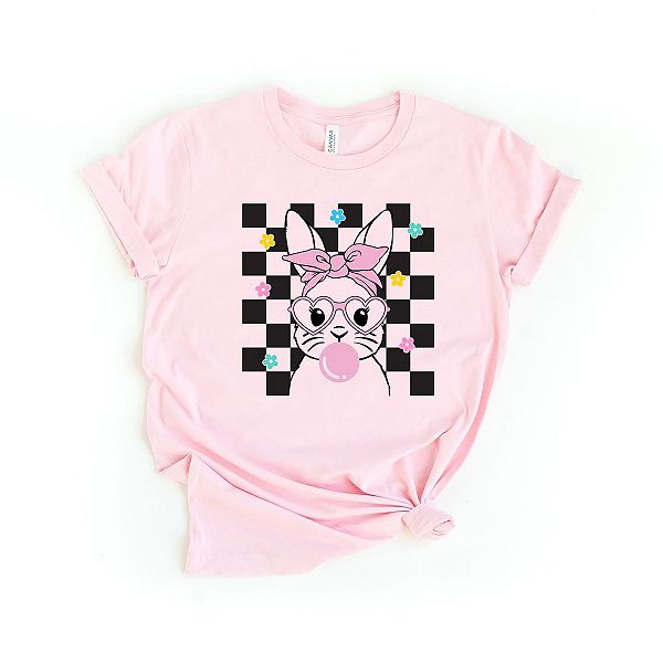 

Футболка с принтом в клетку и зайцем Simply Sage Market, Pink, Зеленый, Футболка с принтом в клетку и зайцем Simply Sage Market, Pink