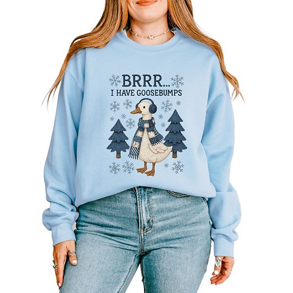 

Футболка с принтом Brrr i have goosebumps Simply Sage Market, Light Blue