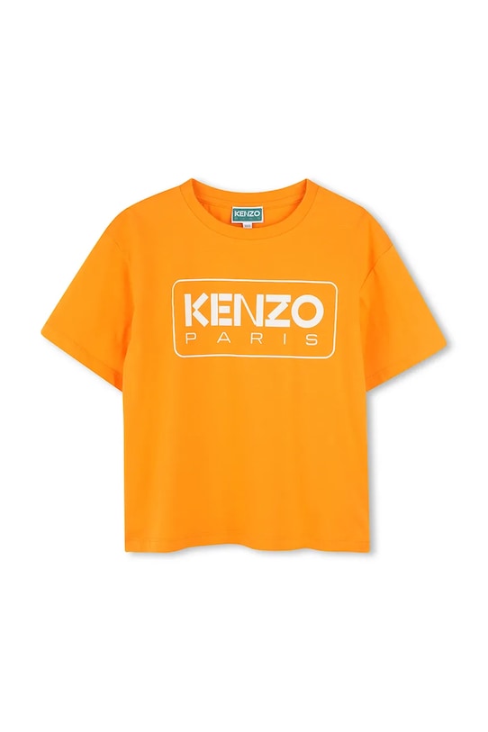 

Хлопковая футболка детская Kenzo Kids, оранжевый