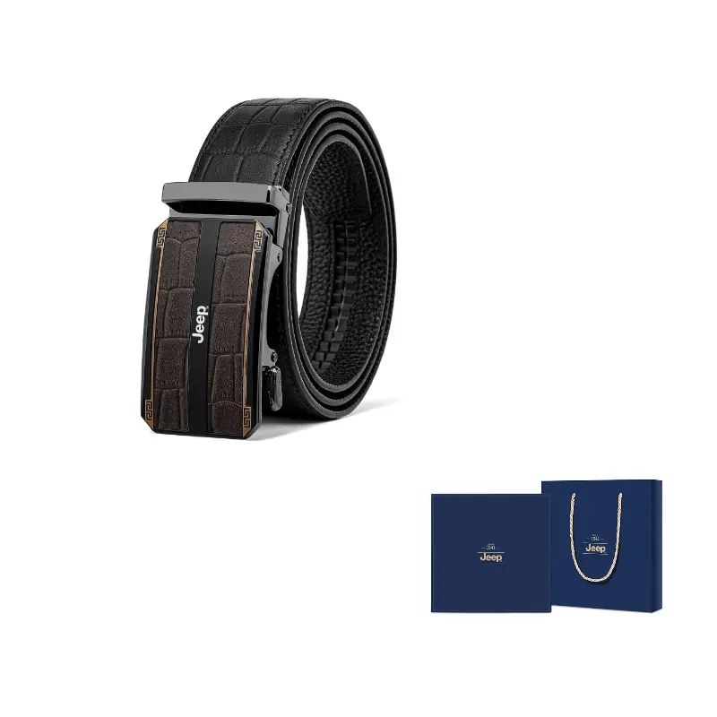 

Jeep Ремень мужской из кожи Top Grain Cow черный 3,5 см