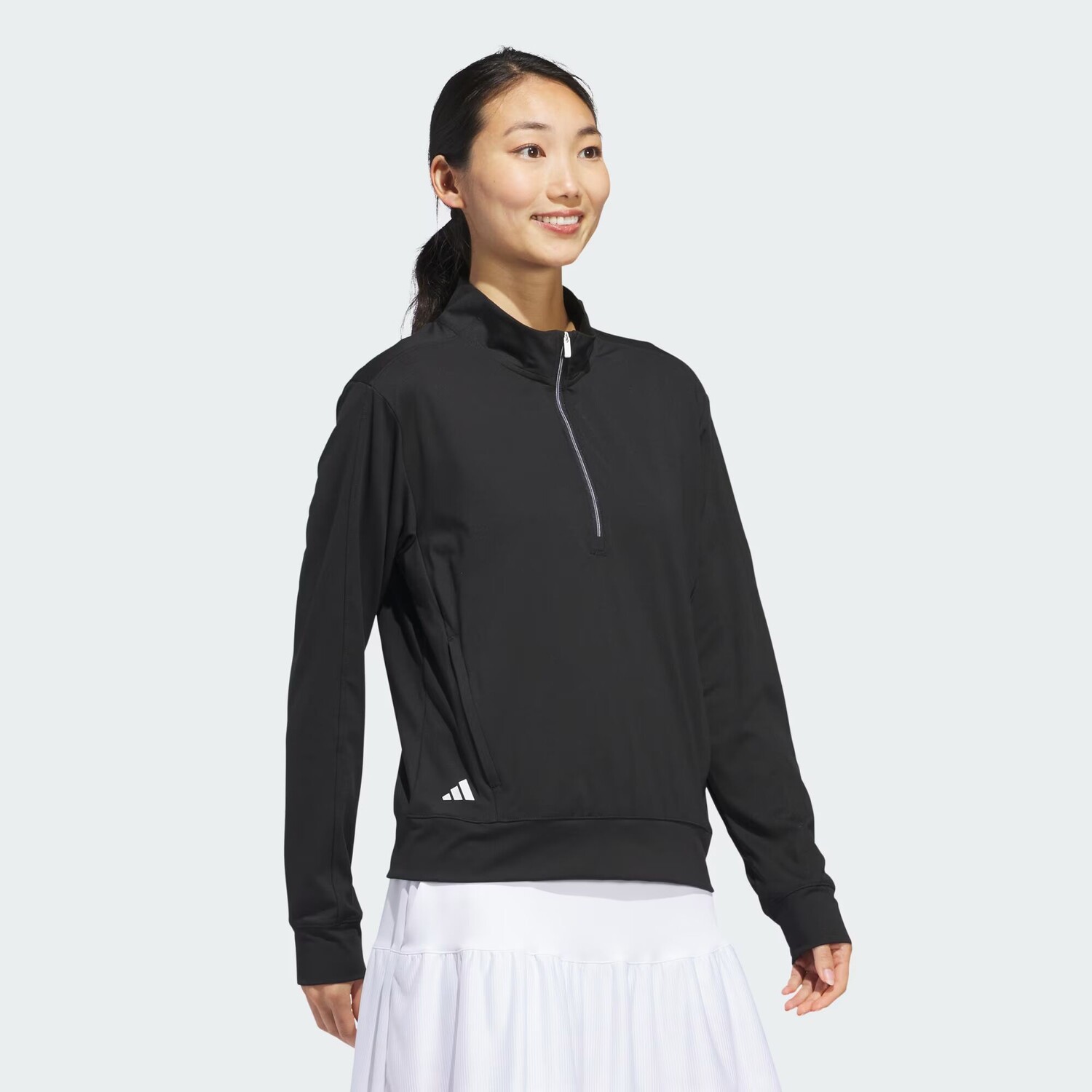 Многослойный топ Ultimate365 с молнией до половины Adidas, цвет Black — фото 3
