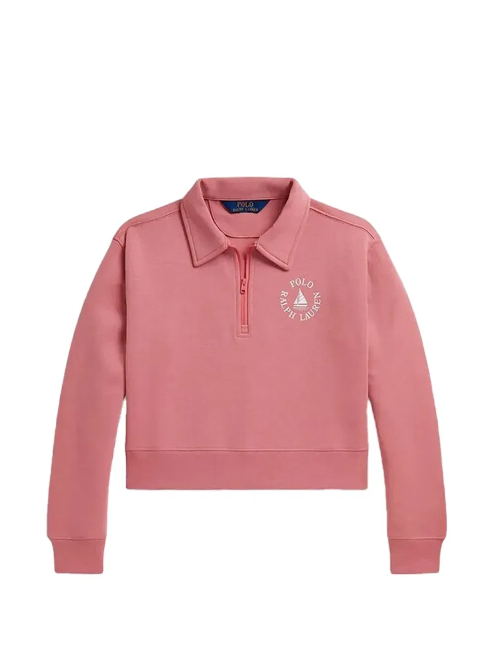 Свитшот на молнии до середины груди Polo Ralph Lauren Kids, розовый