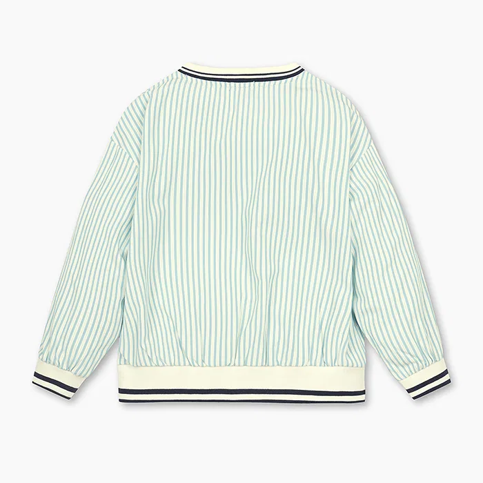 Детский свитшот School Clover светло-голубой от Benetton Kids — фото 2
