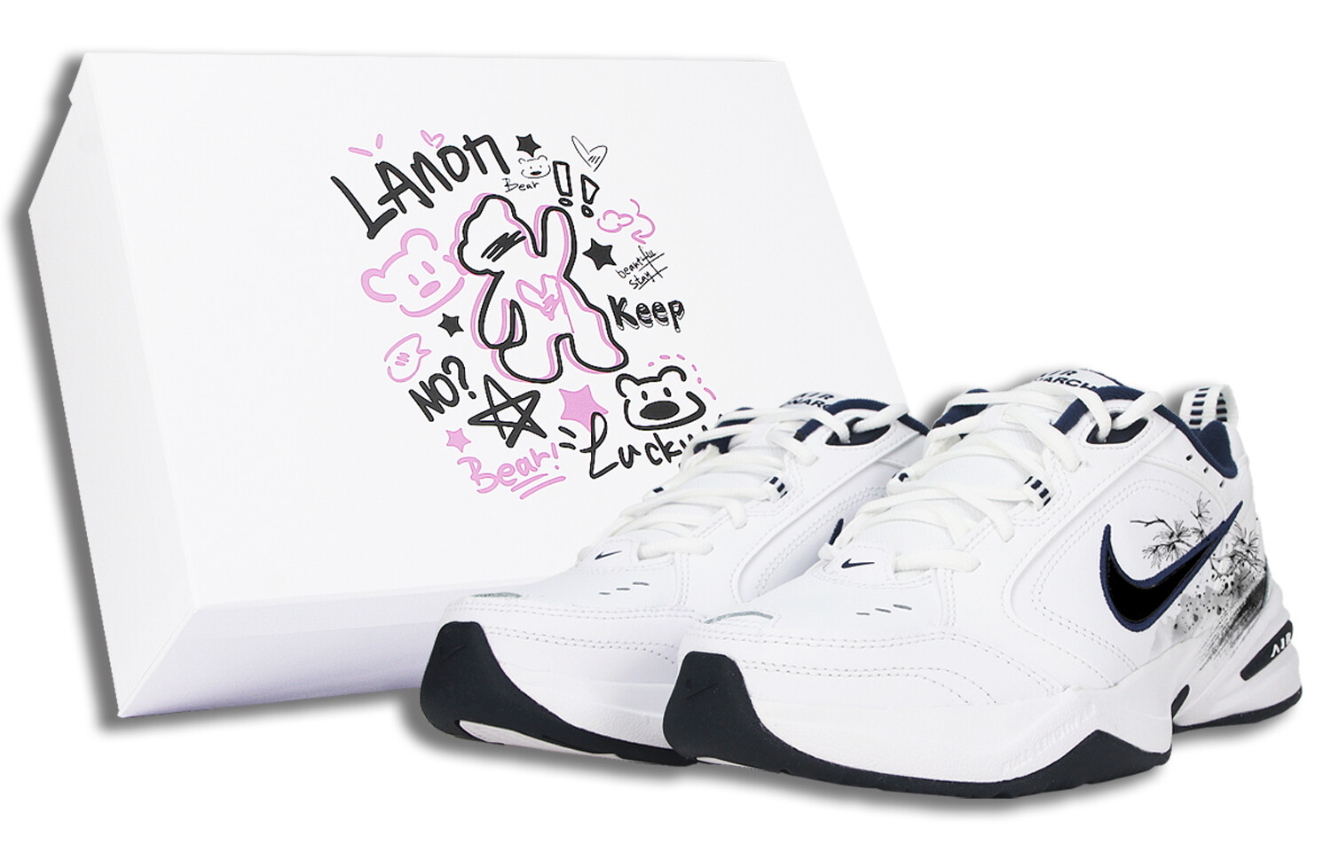 

Кроссовки Nike Air Monarch 4 Chunky Sneakers Unisex Low-Top Black, Белый, Кроссовки Nike Air Monarch 4 Chunky Sneakers Unisex Low-Top Black