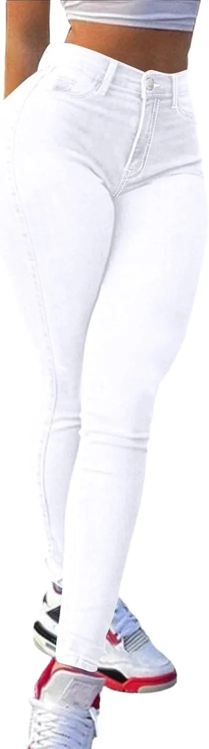 

Джинсы для женщин Colombian с эффектом подтяжки, высокие и эластичные FULILYEO