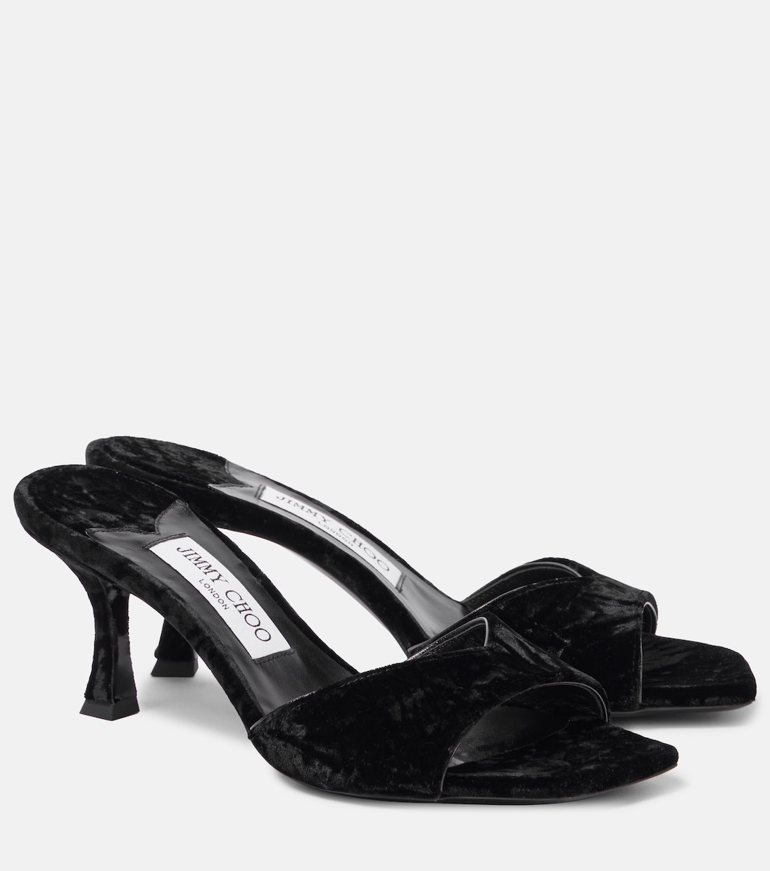 Бархатные мюли Skye 70 Jimmy Choo, черный