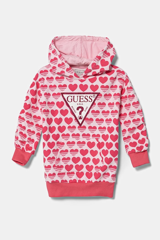 

Детское хлопковое платье Guess, розовый