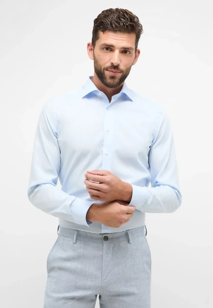 

Рубашка Eterna с длинными рукавами "SLIM FIT", голубой