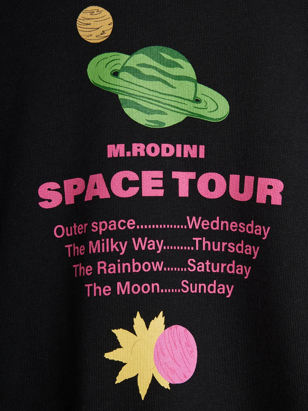 Свитер с принтом "Космический тур" Mini Rodini, черный — фото 4