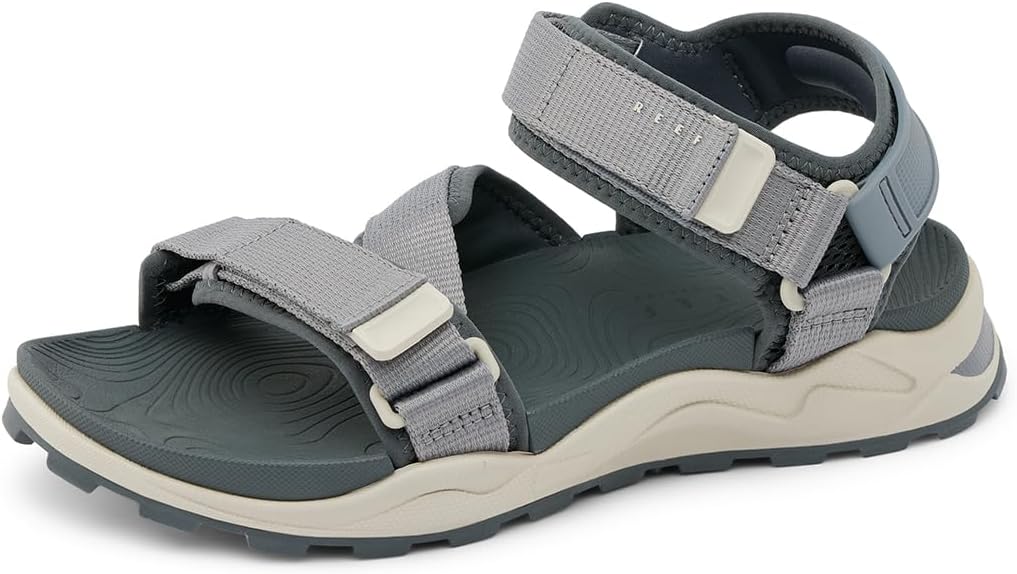 

Мужские повседневные спортивные сандалии REEF Cross Shore, регулируемые ремешки, поддерживающая стелька, противоскользящая подошва, черные, размер 7