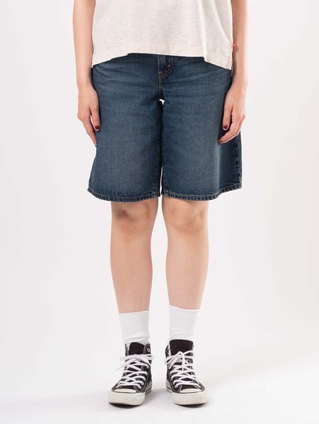 Джинсы-шорты BAGGY DAD, темно-синие Levi's, Dark Indigo - Worn In