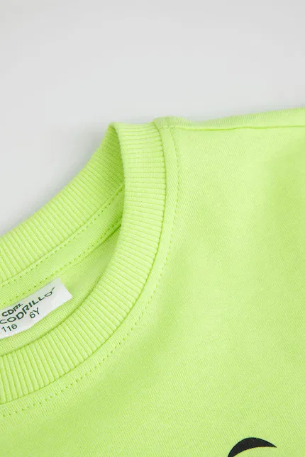 Футболка детская хлопковая T-shirt Coccodrillo, зеленый — фото 3